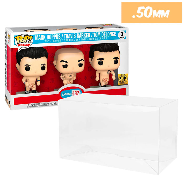 hot topic blink 182 ht expo 3 pack best funko pop protectors thick strong uv scratch flat top stack vinyl display geek plastic shield vaulted eco armor fits collect protect display case kollector protector