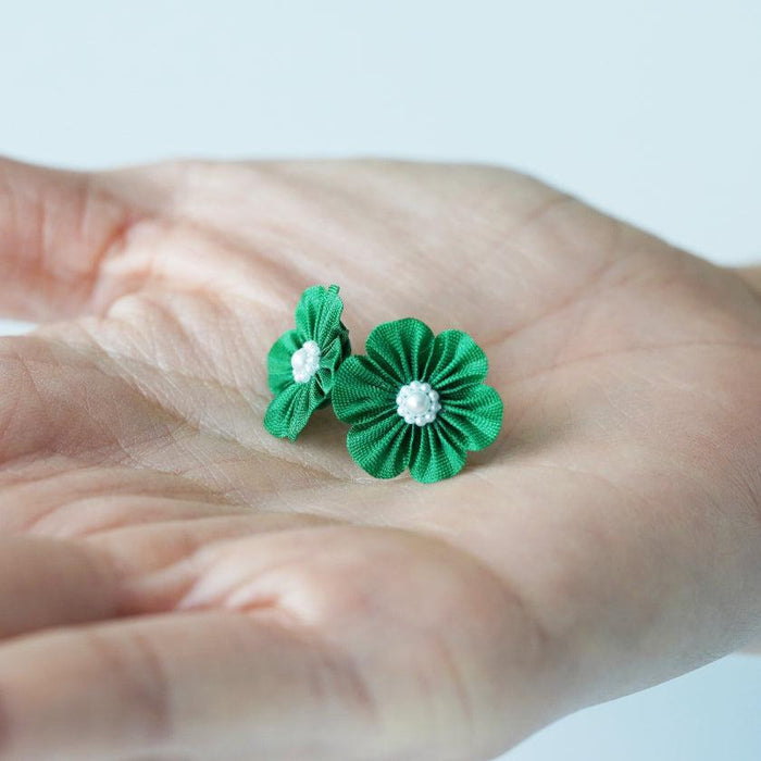 [ACCESSORY] CLOTH FLOWER SENRYOKU (GREEN) | TSUMAMI KANZASHI