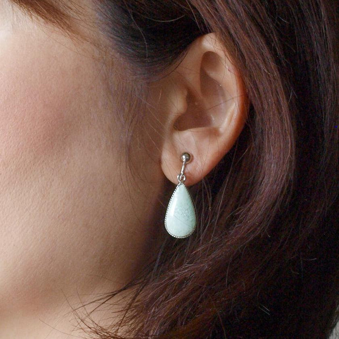 [ACCESSORY] DROP EARRINGS HAKU (6 COLORS) | OWARI CLOISONNE