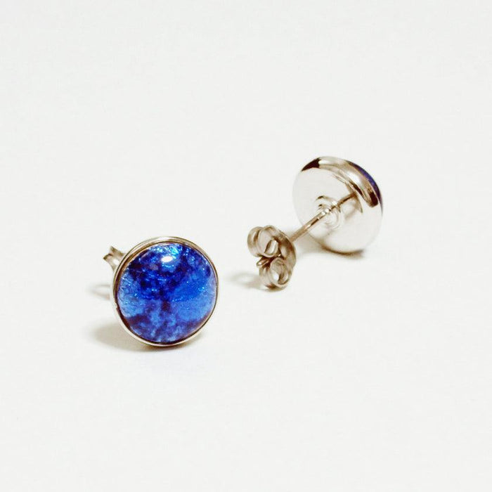 [ACCESSORY] ROUND PIERCED EARRINGS 8mm SUKE (6 COLORS) | OWARI CLOISONNE