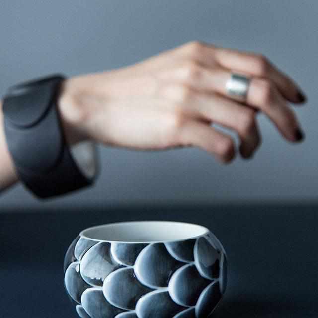 [ACCESSORY] SASKIA DIEZ DRAKE RING NO.2 (WHITE-BLACK DOT) | 2016/ | IMARI-ARITA WARES