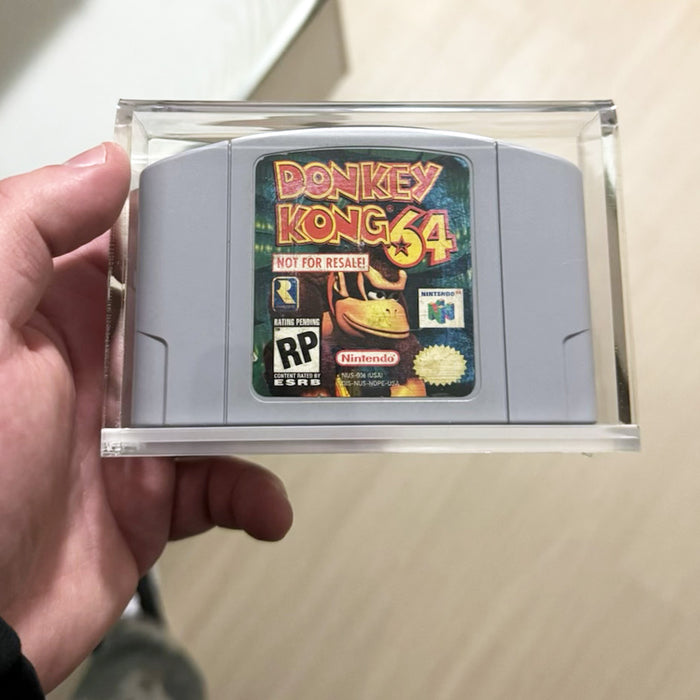 KP Fortress Acrylic Hard Case for N64 Nintendo 64 Video Game Cartridge 4mm thick, UV & Slide Bottom on The Pop Protector Guide by Display Geek and Kollector Protector