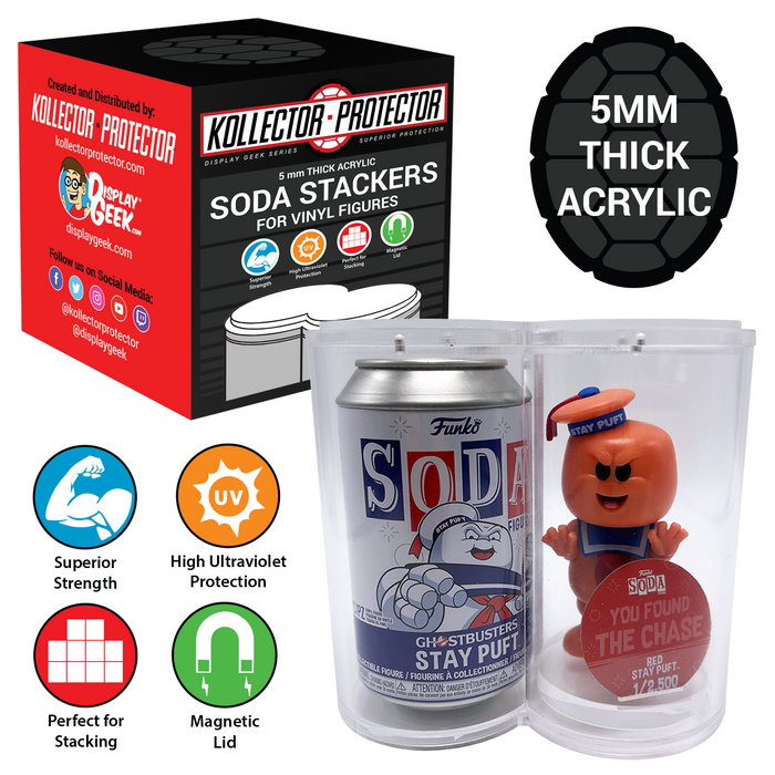 funko soda stacks grail chase stackers pop acrylic toobs protectors armor shield tubes