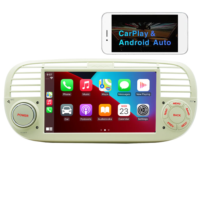 Android 13 Car Multimedia Player Wireless Carplay GPS Navigation DSP WIFI Car Radio For Fiat 500