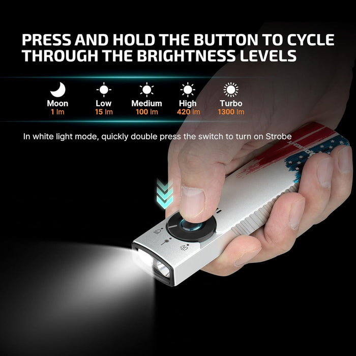 ArkPro Ultra Class 3R Flashlight, Stars & Stripes Edition