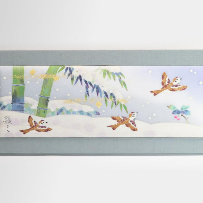 [ART PANEL] BAMBOO & SPARROWS | KAGA YUZEN| KENZO MAKINO