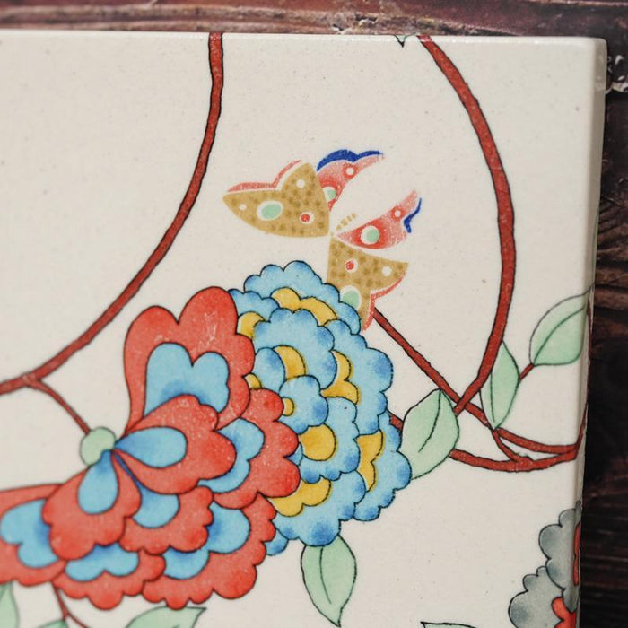 [ART PANEL, DISH] KEMONODE CERAMIC TILE NO.4 | MORPHOSHERE | KYOTO YUZEN DYEING