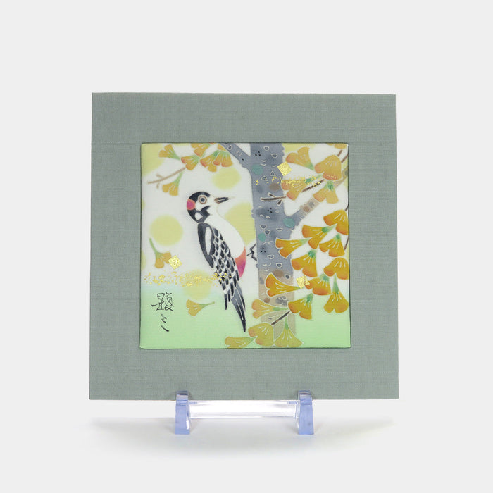 [ART PANEL] GREAT SPOTTED WOODPECKER (S) / PKS180 | KAGA YUZEN| KENZO MAKINO