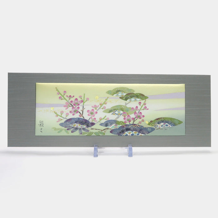 [ART PANEL] PINE, BAMBOO AND PLUM (L) / PWS134 | KAGA YUZEN| KENZO MAKINO