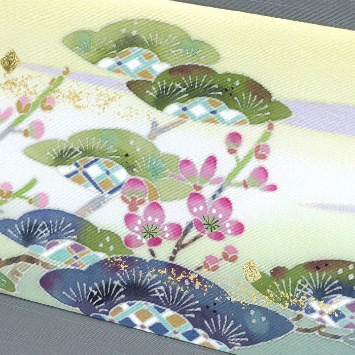[ART PANEL] PINE, BAMBOO AND PLUM (L) / PWS134 | KAGA YUZEN| KENZO MAKINO