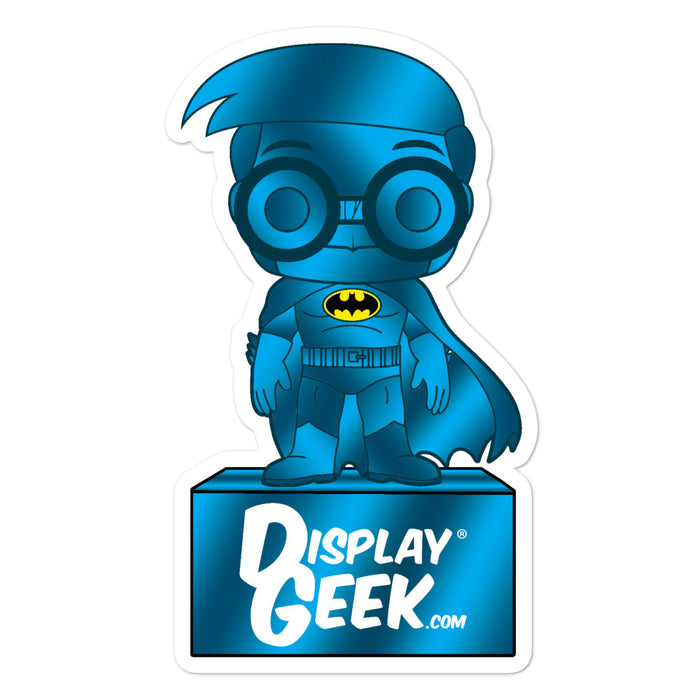 Batman Blue Chrome Sticker (DG Mascot Fan Art)