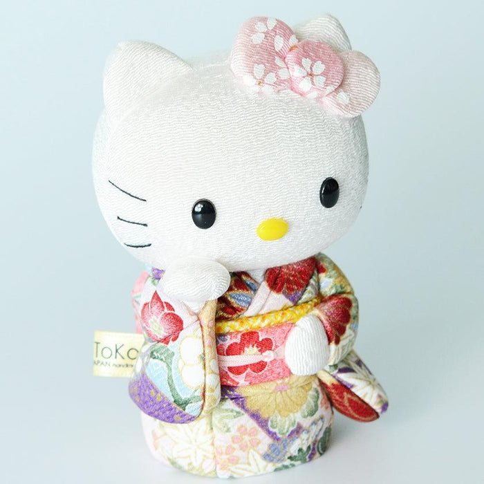Hello Kitty kimono lucky cat doll in floral fabric | Edo Art Dolls, Kakinuma Dolls, Japan