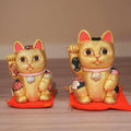 [BECKONING (LUCKY) CAT] MANEKI NEKO, FENG SHUI (GOLD) FORTUNE | EDO ART DOLLS | KAKINUMA DOLLS