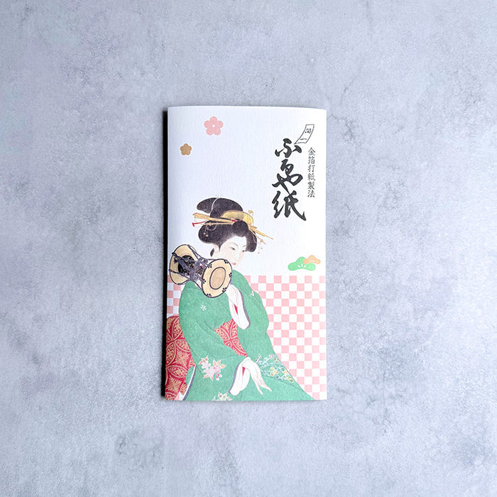 [BLOTTING PAPER] 5-BOOK SET MAIKO (BEAUTIFUL WOMAN PAINTING) | KANAZAWA GOLD LEAF | HAKUICHI