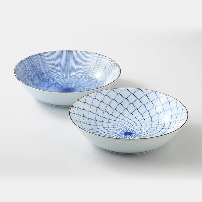 [BOWL SETS] ANTIQUE DYED PICTURE LIGHT MULTI-PURPOSE PAIR | HASAMI WARES| SAIKAI TOKI