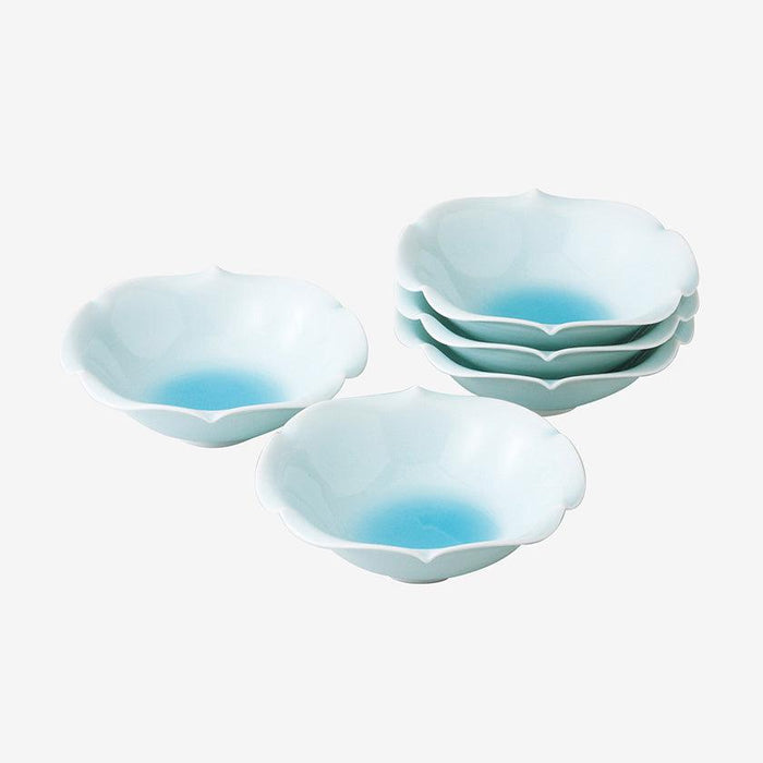 [BOWL SETS] BLUE PORCERIN (S) SET OF 5 | HASAMI WARES| SAIKAI TOKI
