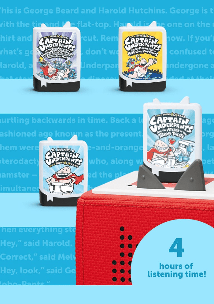 Captain Underpants Audiobook Tonies - 4 Pack | Illustration