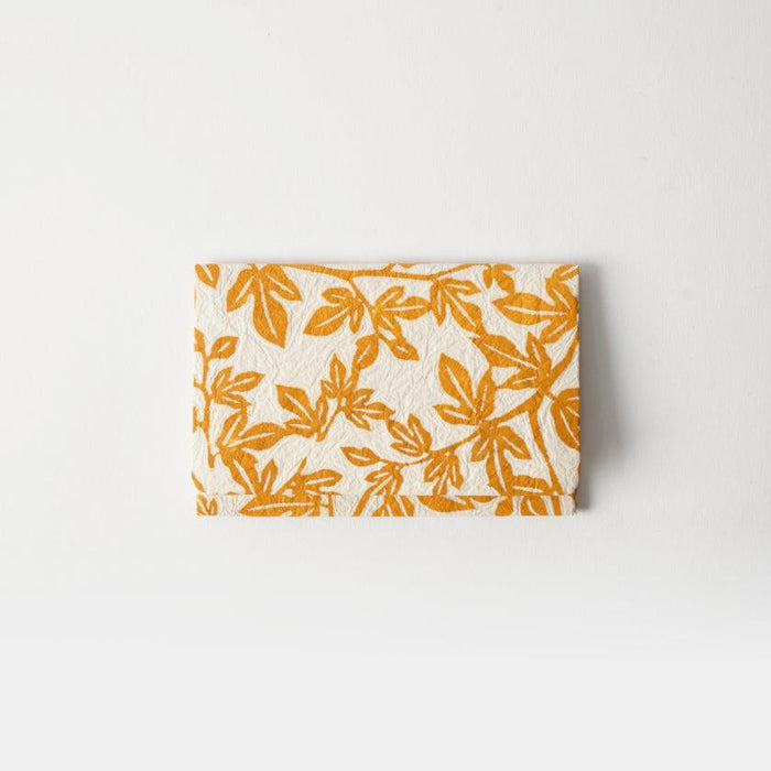 [CARD CASE] MULBERRY PRINT (YELLOW) | KUROTANI WASHI PAPER|KUROTANI WASHI COOPERATIVE GROUP