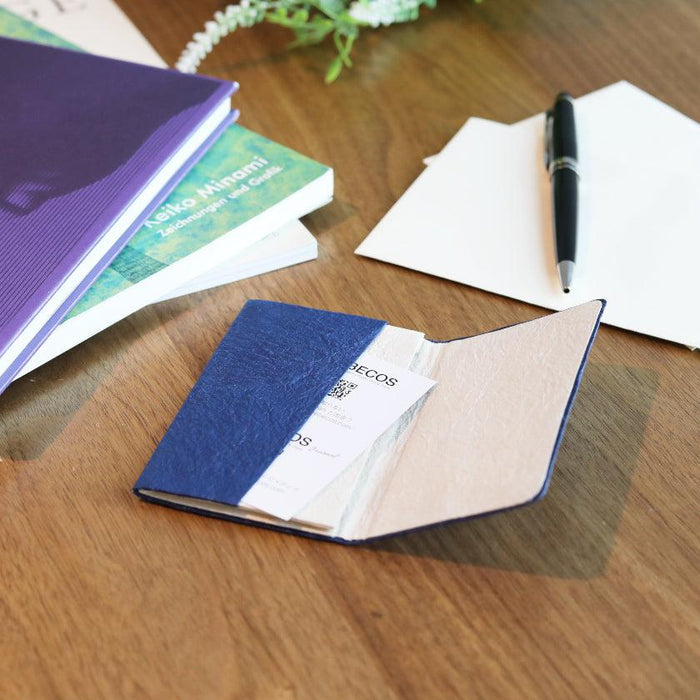 [CARD CASE] PLAIN (NAVY BLUE) | KUROTANI WASHI PAPER|KUROTANI WASHI COOPERATIVE GROUP