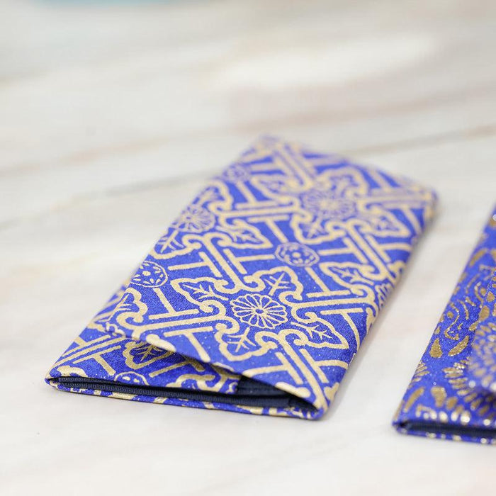 [CARD CASE] SILK OBI GOLD LEAF LATTICE | KYOTO YUZEN DYEING