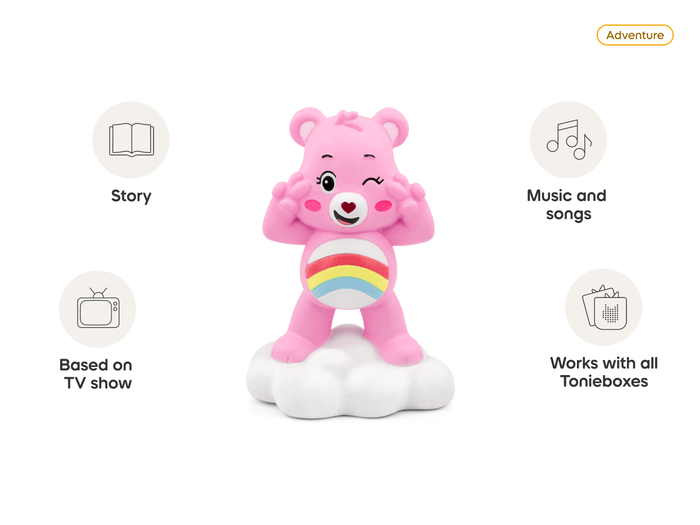 Care Bears Cheer Bear Tonie audio figurine, inspiring audio journeys and imaginative play