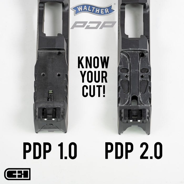 C&H Walther DEFENSE PDP 2.0 to Trijicon RMR / SRO / RCR / Holosun 407C / 507C / 507Comp / 508T / C&H EDC-XL / COMP ** STEEL **