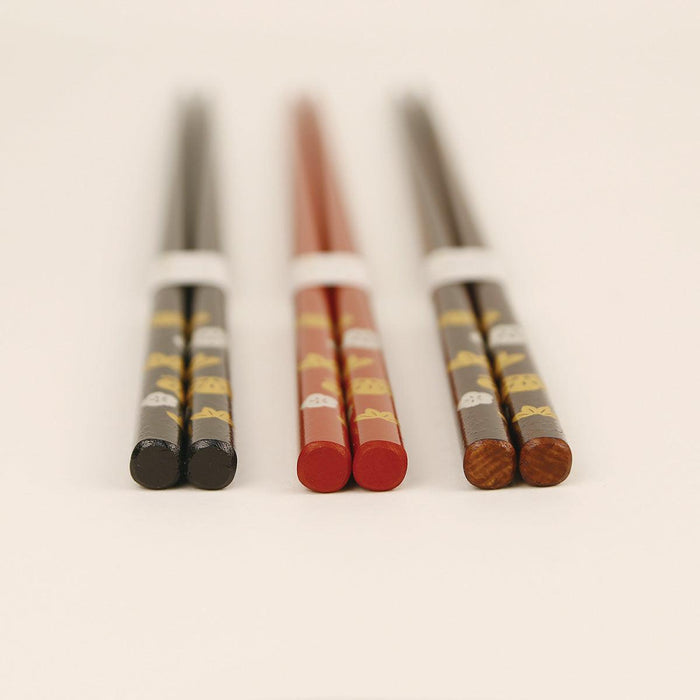 [CHOPSTICKS] AUSPICIOUS MOTIFS WAVES AND PLOVERS | NOTO HIBA LACQUERED CHOPSTICKS | HASHIMOTO KOUSAKU SIKKI