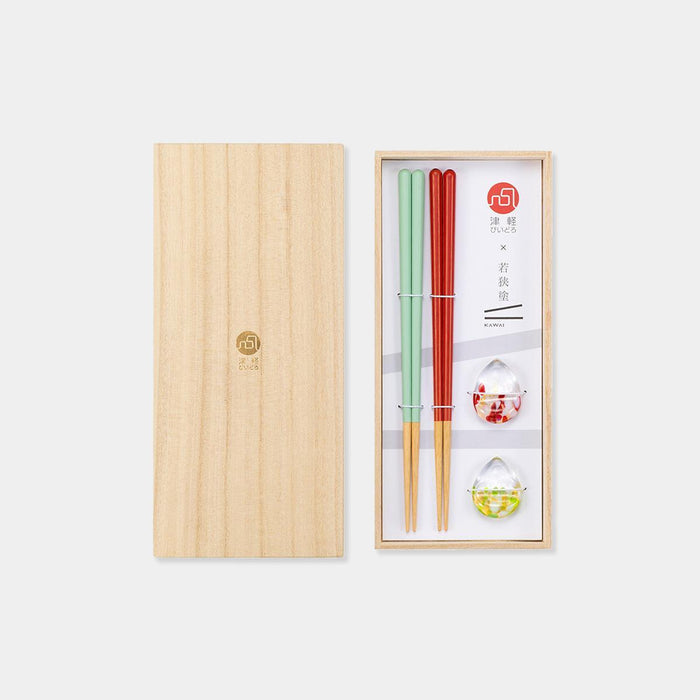 [CHOPSTICKS] CHOPSTICK REST SET APPLE | TSUGARU VIDRO| ADERIA