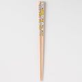 [CHOPSTICKS] KUTANI SEAL FLOWER KIKU CHRYSANTHEMUM (22.5cm) CHOPSTICK REST & GIFT BOX SET | MATSUKAN | WAKASA LACQUERED CHOPSTICKS