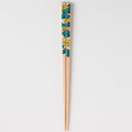 [CHOPSTICKS] KUTANI SEAL FLOWER MATSU PINE TREE (22.5cm) CHOPSTICK REST & GIFT BOX SET | MATSUKAN | WAKASA LACQUERED CHOPSTICKS