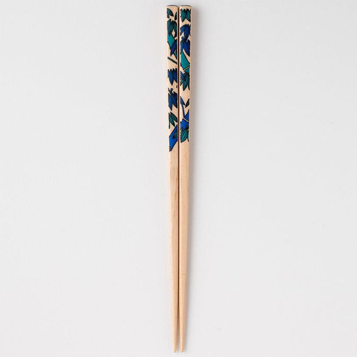 [CHOPSTICKS] KUTANI SEAL FLOWER TAKE BAMBOO (22.5cm) CHOPSTICK REST & GIFT BOX SET | MATSUKAN | WAKASA LACQUERED CHOPSTICKS