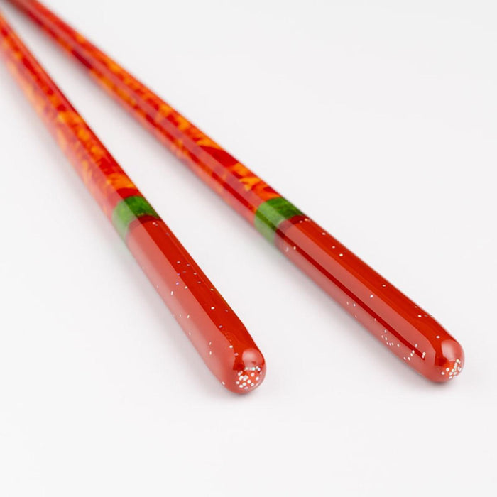 [CHOPSTICKS] NIGHT SKY AKATSUKI WITH CHOPSTICK REST (22.5cm) PAULOWNIA WOOD BOX | CHOPSTICKS OF WAKASA | CRYSTAL