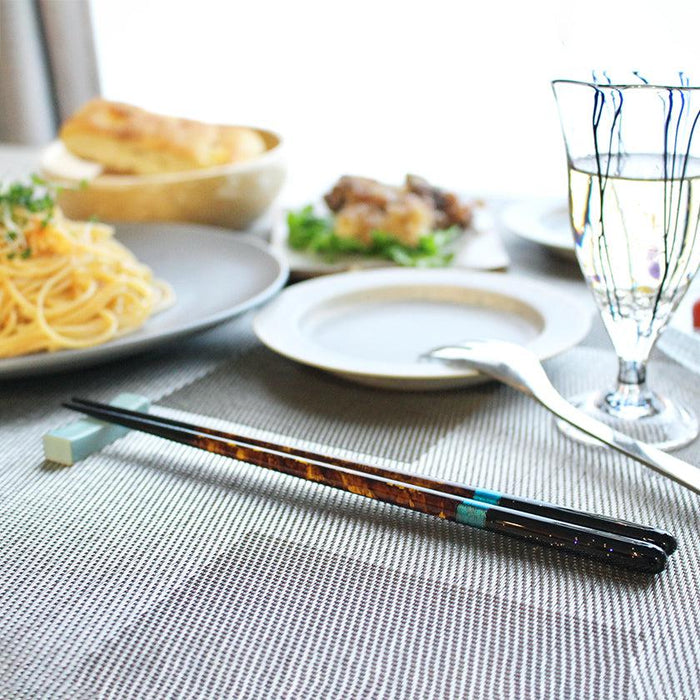 [CHOPSTICKS] NIGHT SKY YOI WITH CHOPSTICK REST (22.5cm) | CHOPSTICKS OF WAKASA | CRYSTAL