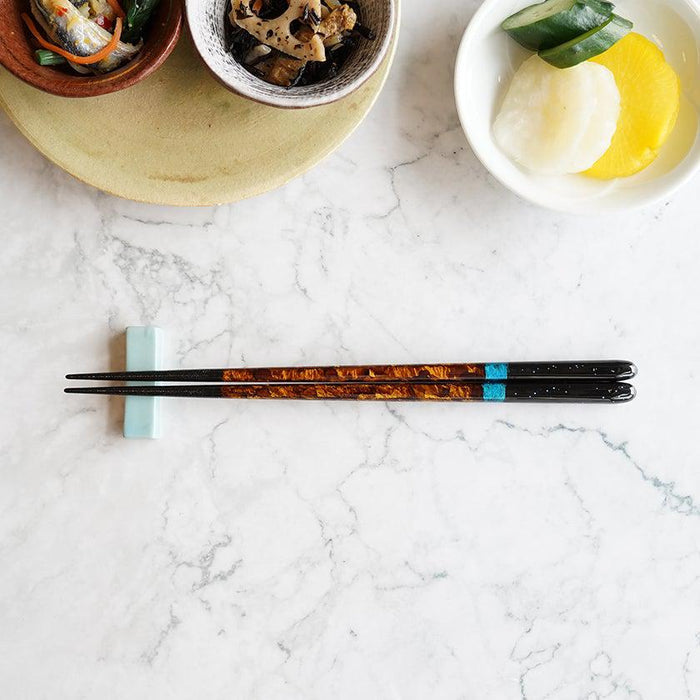 [CHOPSTICKS] NIGHT SKY YOI WITH CHOPSTICK REST (22.5cm) | CHOPSTICKS OF WAKASA | CRYSTAL