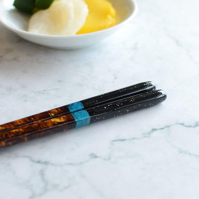 [CHOPSTICKS] NIGHT SKY YOI WITH CHOPSTICK REST (22.5cm) | CHOPSTICKS OF WAKASA | CRYSTAL