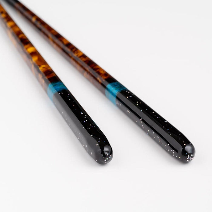 [CHOPSTICKS] NIGHT SKY YOI WITH CHOPSTICK REST (22.5cm) PAULOWNIA WOOD BOX | CHOPSTICKS OF WAKASA | CRYSTAL