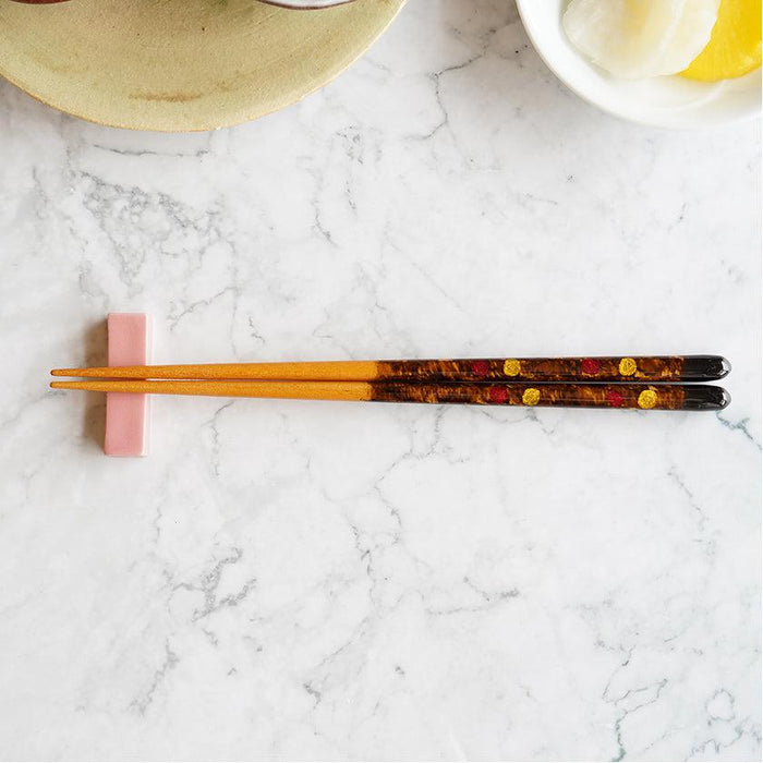[CHOPSTICKS] PAIR MOONLIGHT WITH CHOPSTICK REST (22.5cm) | CHOPSTICKS OF WAKASA | CRYSTAL