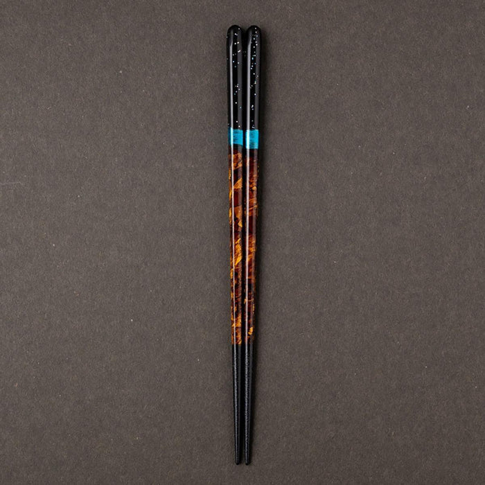 [CHOPSTICKS] PAIR NIGHT SKY (YOI & AKATSUKI) WITH CHOPSTICK REST (22.5cm) PAULOWNIA WOOD BOX | CHOPSTICKS OF WAKASA | CRYSTAL