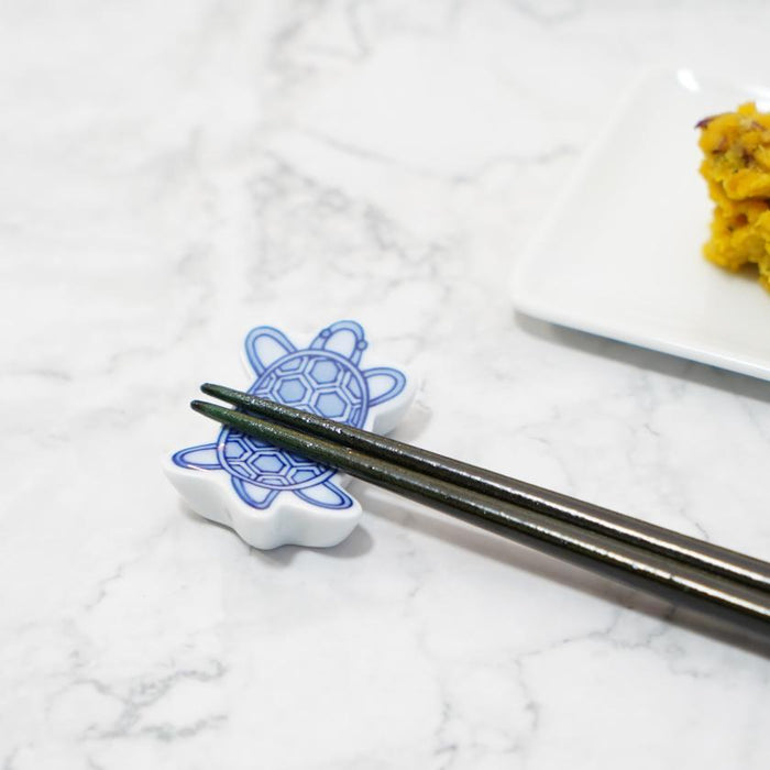 [CHOPSTICKS REST SET] 4 PIECES TURTLE | MIKAWACHI WARE | HIRADOSHOUZAN