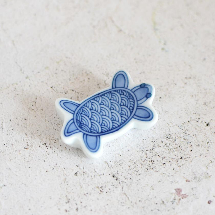 [CHOPSTICKS REST SET] 4 PIECES TURTLE | MIKAWACHI WARE | HIRADOSHOUZAN