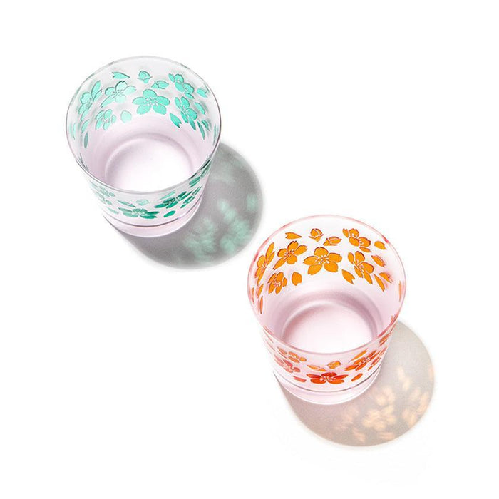 [CHOUKOKU GLASSES (CARVING) YUME GLASS] SAKURA FREE CUP PAIR | TABLEAU