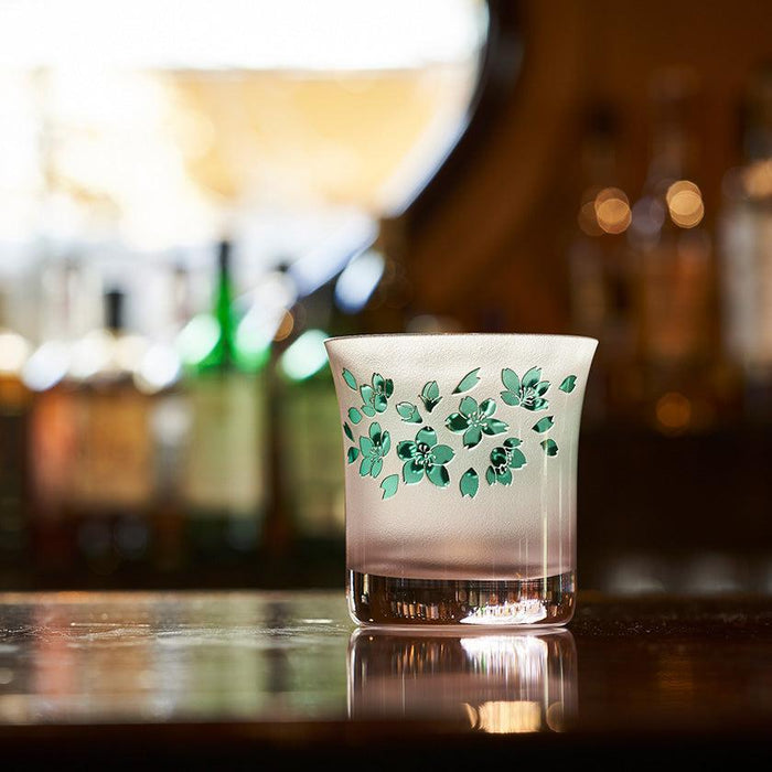 [CHOUKOKU GLASSES (CARVING) YUME GLASS] SAKURA OLD-FASHIONED GLASS | TABLEAU