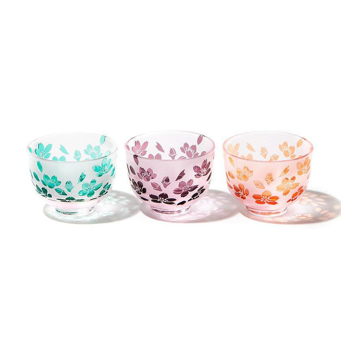 [CHOUKOKU GLASSES (CARVING) YUME GLASS] SAKURA SAKE CUP (CAPACITY80ML) | TABLEAU