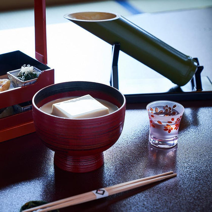 [CHOUKOKU GLASSES (CARVING) YUME GLASS] SAKURA SAKE CUP (CAPACITY90ML) | TABLEAU