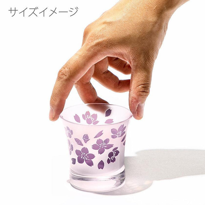 [CHOUKOKU GLASSES (CARVING) YUME GLASS] SAKURA SAKE CUP PAIR(CAPACITY 90ML) | TABLEAU