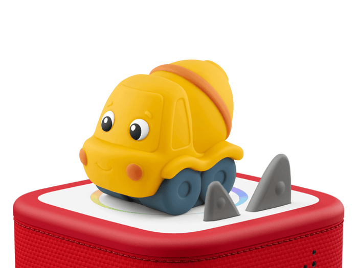 My First Tonies - Construction Set Cement Mixer on a red Toniebox 2 rated for ages 1+
