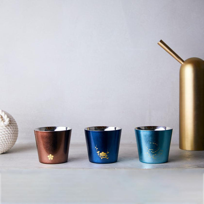 [CUP] KAGA SHIKISAI WATER BLUE | KANAZAWA GOLD LEAF | HAKUICHI
