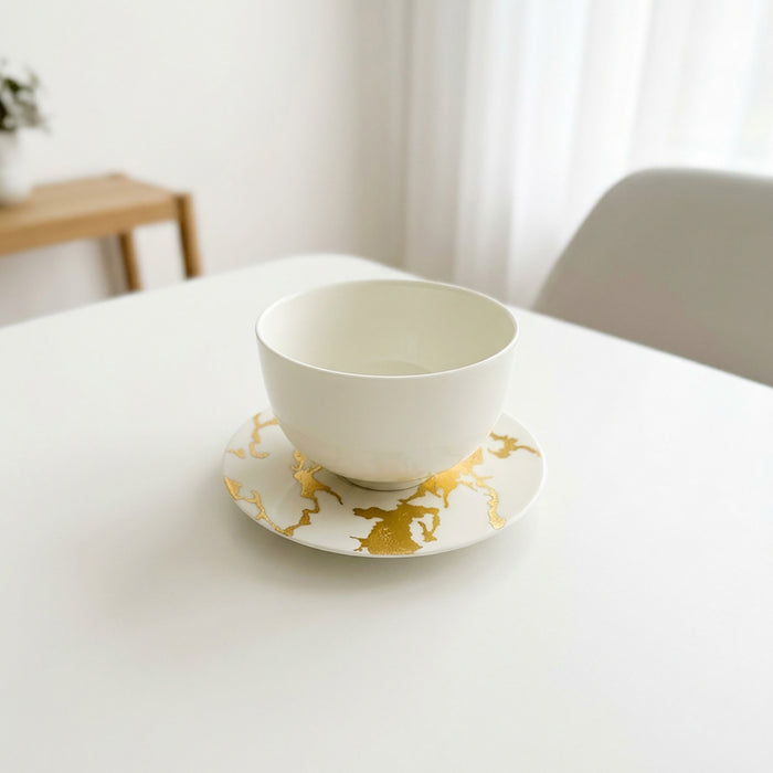 [CUPS & SAUCER] RS MARBLE CUP&SAUCER TEA POT | KANAZAWA GOLD LEAF | HAKUICHI