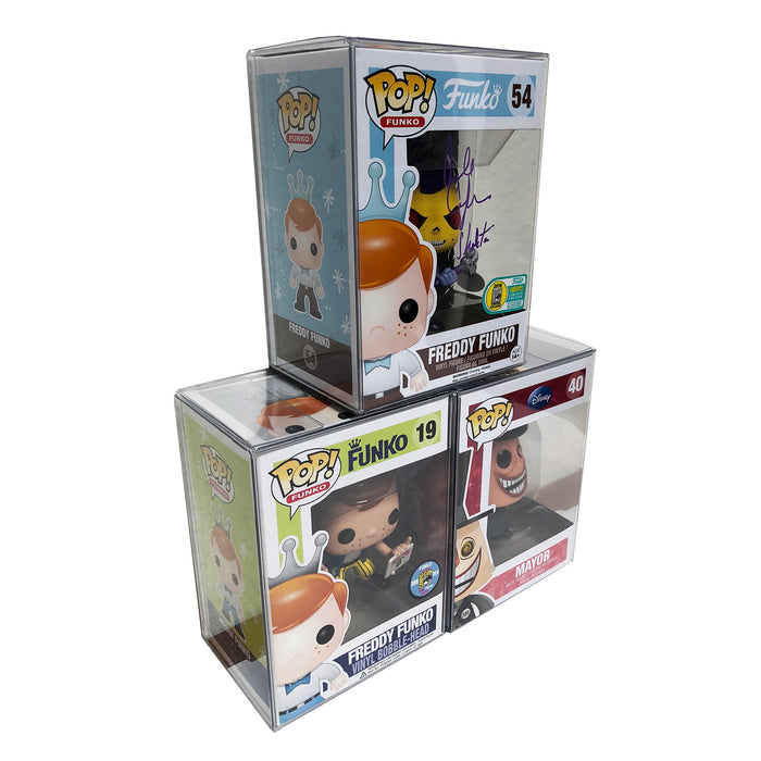 ULTRA HEAVY DUTY Flex Stack Pop Protectors for 4 in. Funko Vinyl Collectible Figures, 80mm thick - Display Geek