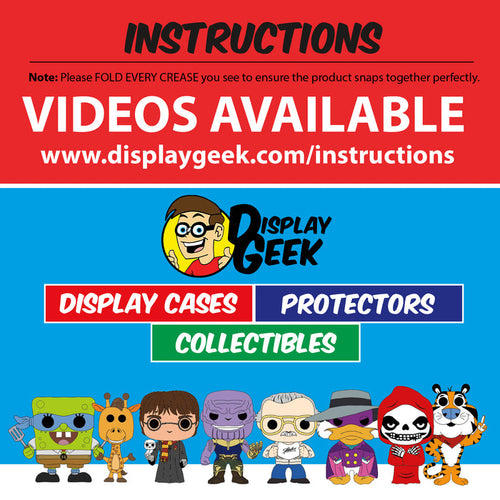 BLOODY - Display Case for Funko Pops with 3 Backdrop Inserts, Corrugated Cardboard - Display Geek, Inc.